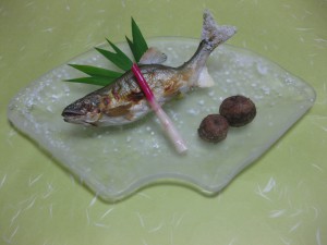 焼き物：鮎塩焼き